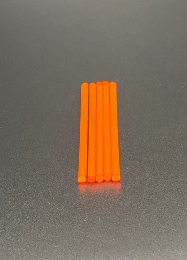 3mmrrod 5 x FastHit 3mm Red Super Bright Fibre Optic Rod 70mm