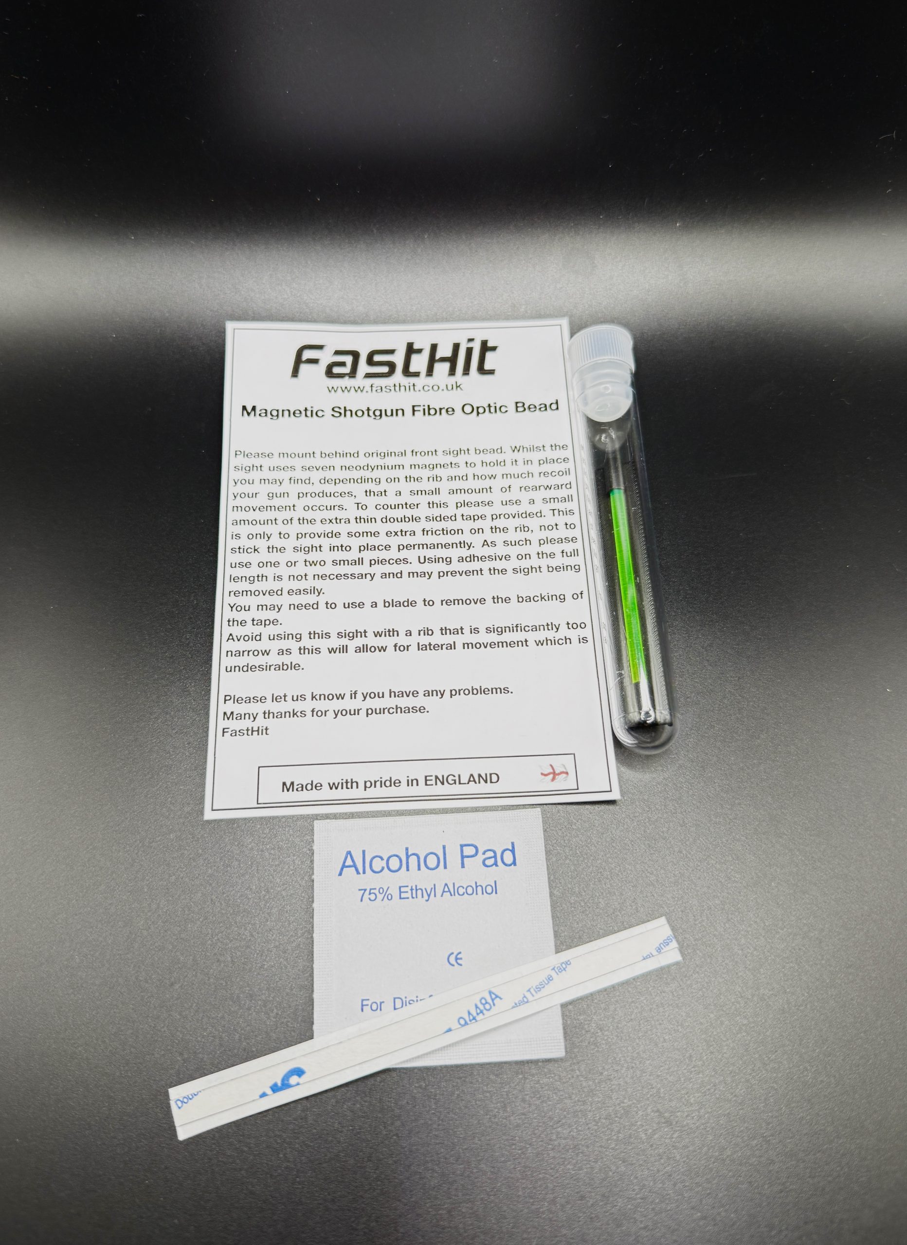 FastHit 'Speed' (magnetic version) 3mm Bright Green Dot Fibre Optic Sight